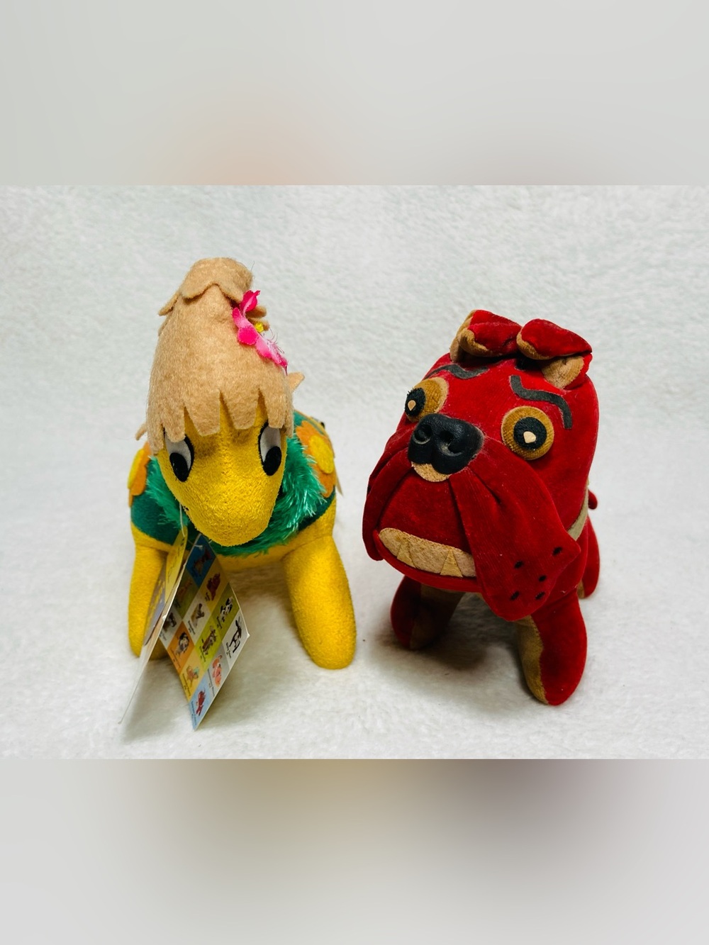 6” Vintage Dakin Dream Pets 60s Bulldog + NWT 90s Turtle